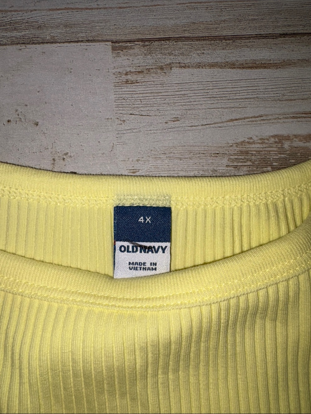 Old Navy Yellow Ribbed Crop Tank Top Plus Size 4X - Picture 2 of 11